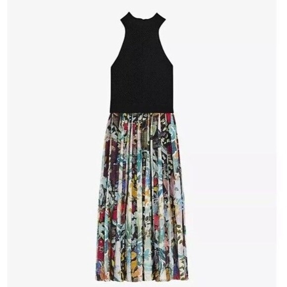 Ted Baker Corino Mockable Pleated Dress in Black Size 4 (US Size 10). MSRP $398 - Picture 2 of 12
